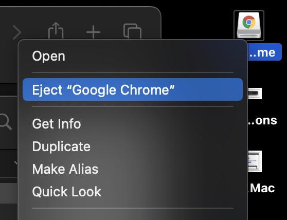 Eject Google Chome Setup Mac